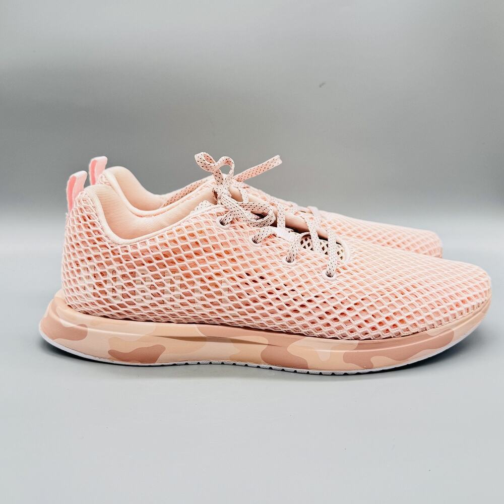 NOBULL Shoes Mens 12.5 Pink Mesh Camo Sole Runner Training Athletic Sneakers